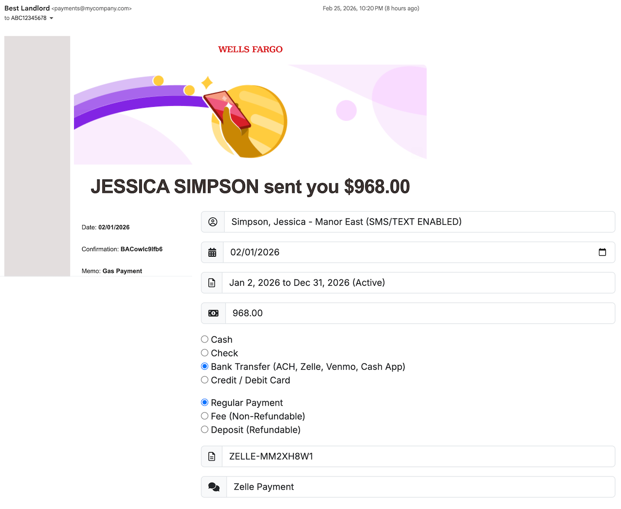 Auto-Log Zelle, Venmo, CashApp & PayPal Payments by Email Forward - Screenshot 2