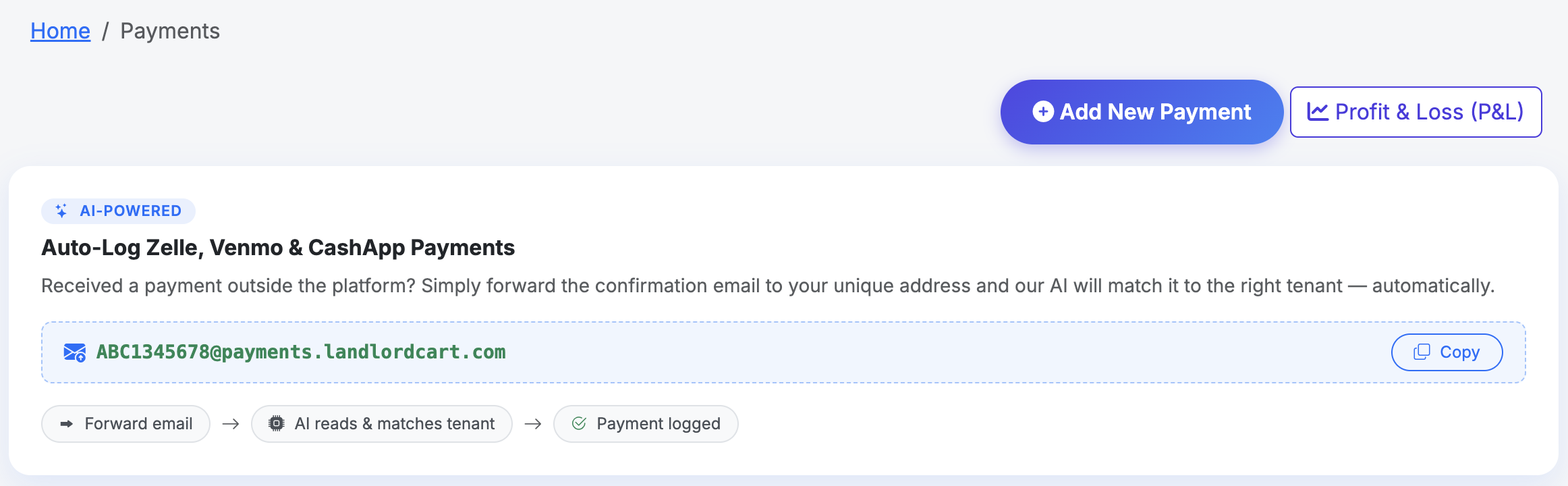 Auto-Log Zelle, Venmo, CashApp & PayPal Payments by Email Forward - Screenshot 1