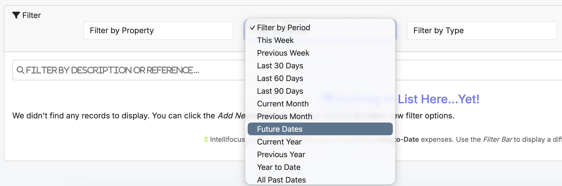 Filtering Data & Financial Reports - Screenshot 1