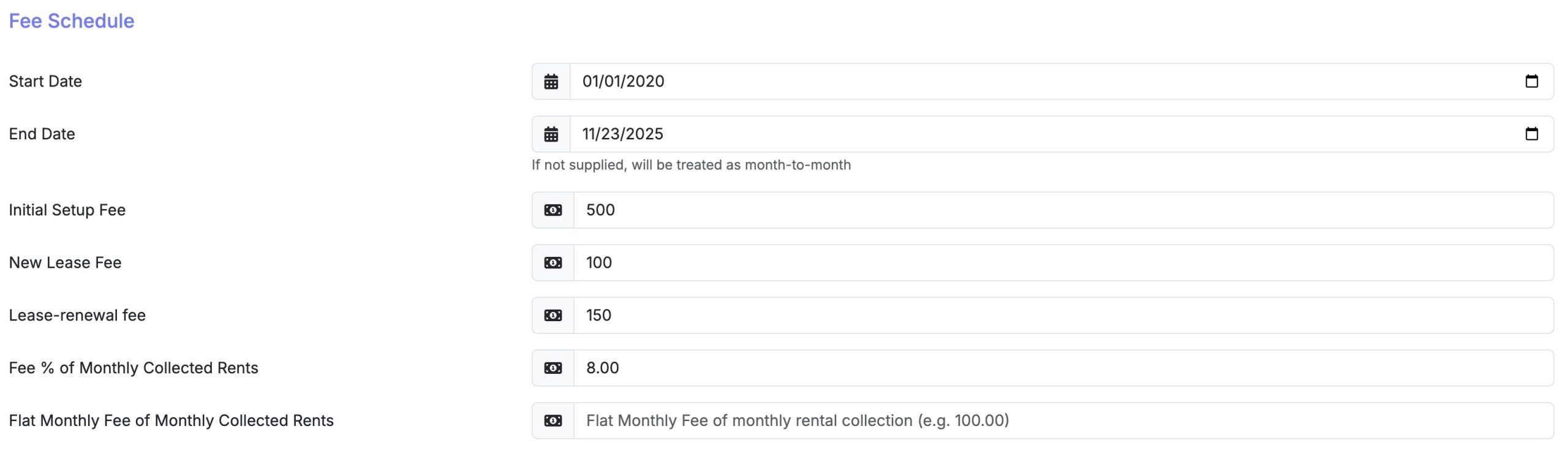 Setting Up Owners and Management Fees - Screenshot 2